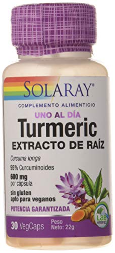 Solaray Turmeric 600mg | Cúrcuma | 30 VegCaps