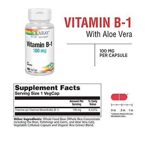 Solaray Vitmin B-1 100mg | 100 VegCaps