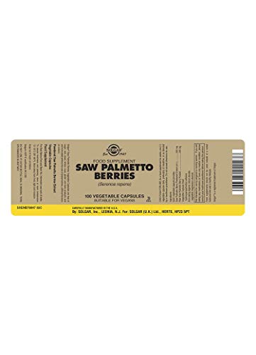 Solgar bayas de Saw Palmetto - 100 cápsulas vegetales