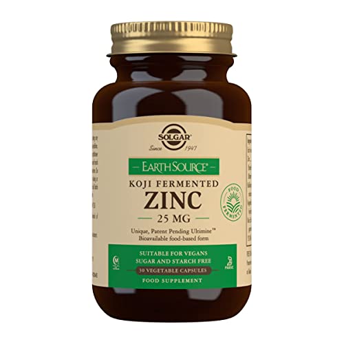 Solgar | Earth Source Koji Zinc Fermentado 25 mg | 30 Cápsulas Vegetales