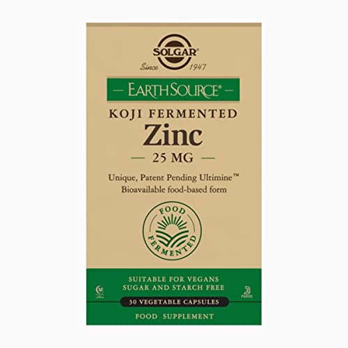 Solgar | Earth Source Koji Zinc Fermentado 25 mg | 30 Cápsulas Vegetales