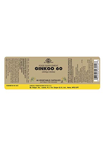 Solgar Ginkgo - 60 Cápsulas vegetales