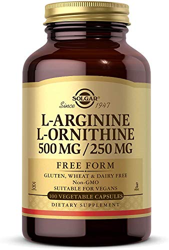 Solgar L-Arginina 500 mg / L-Ornitina Cápsulas vegetales de 250 mg - Envase de 50