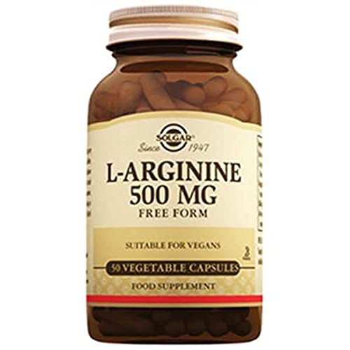 Solgar L-arginina Cápsulas Vegetales De 500 Mg, 50 Unidad, 100 g