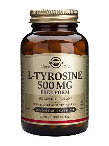 Solgar L-tirosina Cápsulas Vegetales De 500 Mg - Envase De 50, 100 g