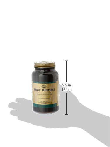 Solgar | Male Múltiple Complejo Multivitamínico y Multimineral para el Hombre |Multinutriente | Con Vitaminas, Minerales y Licopeno | 120 Comprimidos | Apto para Veganos