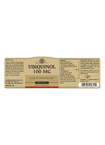 Solgar-Ubiquinol 100 mg (Reduced CoQ-10) Softgels - 50 Softgels