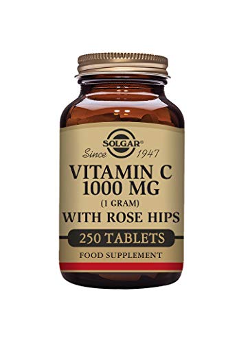 Solgar Vitamina C con escaramujo 1000 mg Comprimidos, Rose Hips - Envase de 250