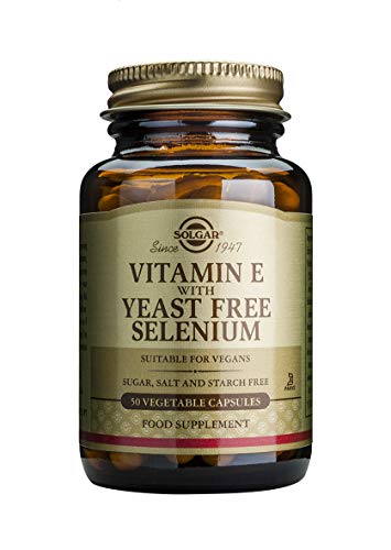 Solgar® Vitamina E con Selenio (sin levadura) para la protección de las células contra el daño oxidativo - 50 cápsulas vegetales