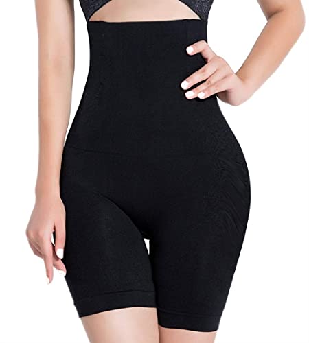 SOLO ACTFIT Pantalones Cortos para Mujer Faja Reductora Ropa Interior Cintura Alta Pantalones Moldeadores Adelgazante Shapewear (Negro, S)