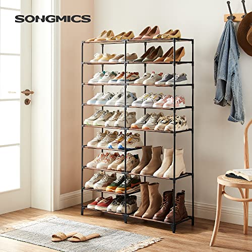 SONGMICS Zapatero, Estante para Zapatos, Organizador para Zapatillas, Tacones, Botas, Pasillo, Garaje, Marrón Rústico LSR209X12