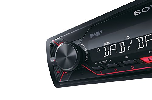 Sony DSX-A310KIT Autorradio con recepción Dab/Dab+/FM y Antena Dab incluida, AUX y USB para iPhone y iPod, Android Music Playback, 4 x 55 W, Archivos FLAC