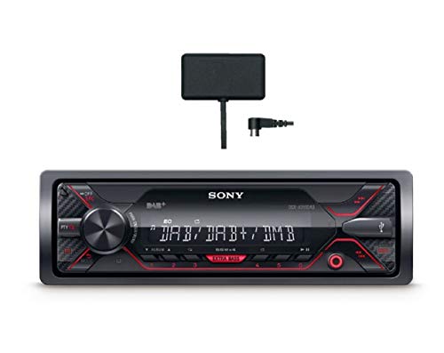 Sony DSX-A310KIT Autorradio con recepción Dab/Dab+/FM y Antena Dab incluida, AUX y USB para iPhone y iPod, Android Music Playback, 4 x 55 W, Archivos FLAC