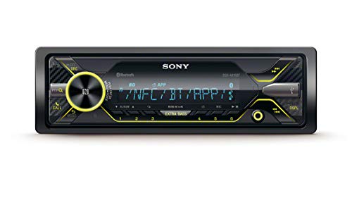 Sony DSX-A416BT - Reproductor multimedia para coche (Bluetooth, NFC, control por voz), Negro/Azul