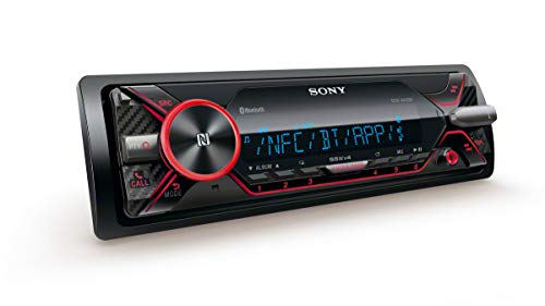 Sony DSX-A416BT - Reproductor multimedia para coche (Bluetooth, NFC, control por voz), Negro/Azul