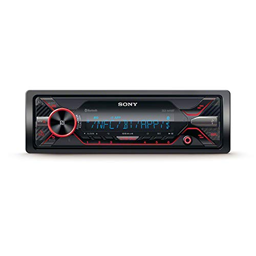 Sony DSX-A416BT - Reproductor multimedia para coche (Bluetooth, NFC, control por voz), Negro/Azul