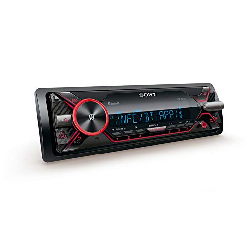 Sony DSX-A416BT - Reproductor multimedia para coche (Bluetooth, NFC, control por voz), Negro/Azul