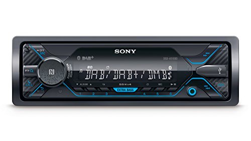 Sony DSX-A510KIT Receptor multimedia para coche, 4.0 canales, 55 W, Android, iOS, LCD, Color Negro y Azul