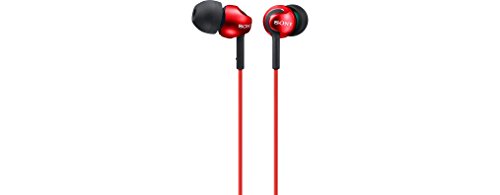 Sony MDREX110APR - Auriculares in-ear (con micrófono y control de volúmen y reproducción incorporado) color rojo
