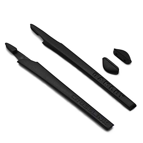 SOODASE Negro Kit de goma de silicona Earsocks de repuesto Para Oakley Crosslink Gafas de sol