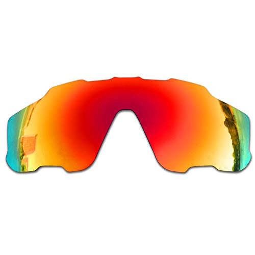 SOODASE Para Oakley Jawbreaker Gafas de sol Rojo/Azul 2 Pares Lentes de repuesto polarizadas