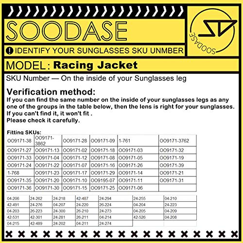 SOODASE Para Oakley Racing Jacket Gafas de sol Azul/Plata/Verde Lentes de repuesto polarizadas
