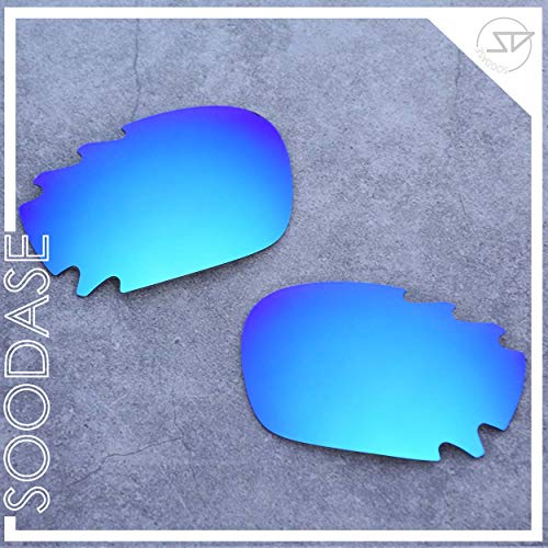 SOODASE Para Oakley Racing Jacket Vented Gafas de sol Azul Lentes de repuesto polarizadas