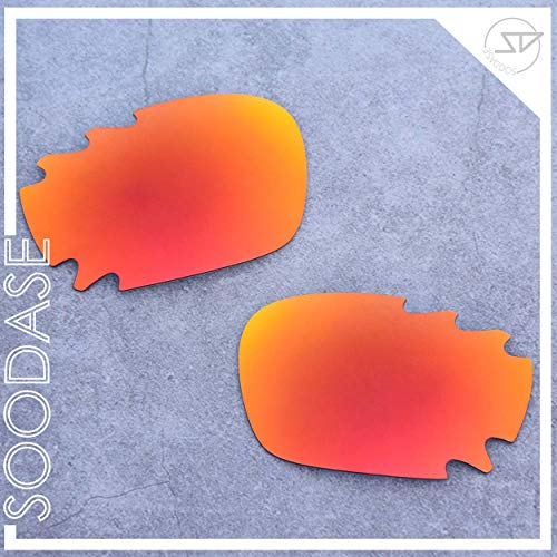 SOODASE Para Oakley Racing Jacket Vented Gafas de sol Rojo/Azul/Dorado Lentes de repuesto polarizadas