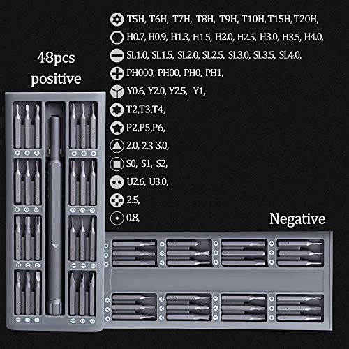 SOONAN 48 en 1 destornilladores precisión profesionales magnético de reparación móvil de aluminio para iPhone, macbook pro,xiaomi, iPad, PC, cámaras, juguetes electrónicos, relojes