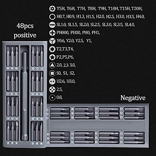 SOONAN 48 en 1 destornilladores precisión profesionales magnético de reparación móvil de aluminio para iPhone, macbook pro,xiaomi, iPad, PC, cámaras, juguetes electrónicos, relojes