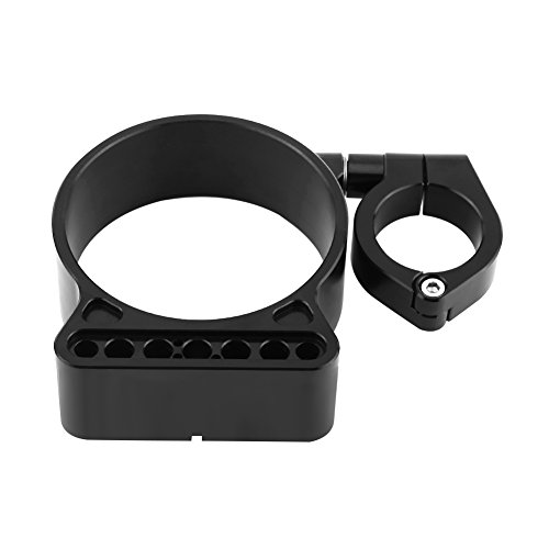 Soporte de velocímetro, caja de soporte de reubicación de velocímetro de montaje lateral de aluminio CNC para Sportster XL883 X1200(negro)