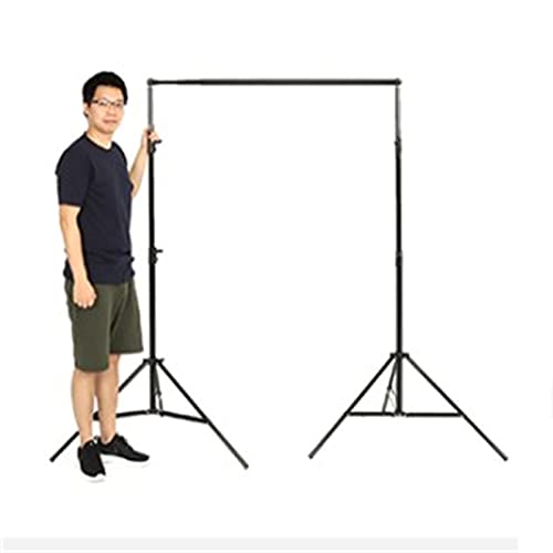 Soporte para Iluminación Fotografía Fondo Fondo Foto Fondo Tela Pole Telescópico Pole Soporte Estudio Studio Cortina Live Fondo Marco Equipo para Estudio Personal (Color : Black, Size : 280x300cm)