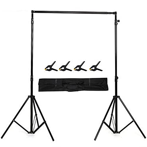 Soporte para Iluminación Fotografía Fondo Fondo Foto Fondo Tela Pole Telescópico Pole Soporte Estudio Studio Cortina Live Fondo Marco Equipo para Estudio Personal (Color : Black, Size : 280x300cm)