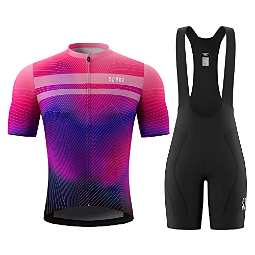 Souke Sports Maillot Ciclismo Hombre, Culotte Ciclismo Hombre, Ropa Ciclismo Hombre Verano