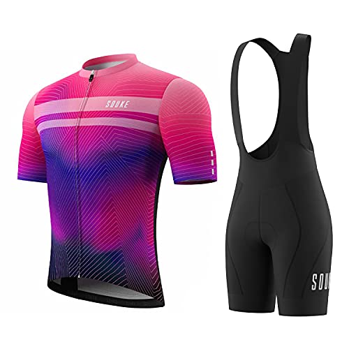 Souke Sports Maillot Ciclismo Hombre, Culotte Ciclismo Hombre, Ropa Ciclismo Hombre Verano