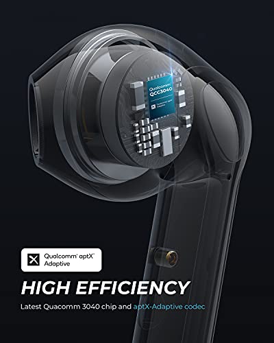 SoundPEATS TrueAir2 + [Versión de Actualización] Auriculares Bluetooth con Carga Inalámbrica, Auriculares Internos con 4 Micrófonos, Bluetooth 5.2 TrueWireless, Reducción de Ruido CVC 8.0, 25h