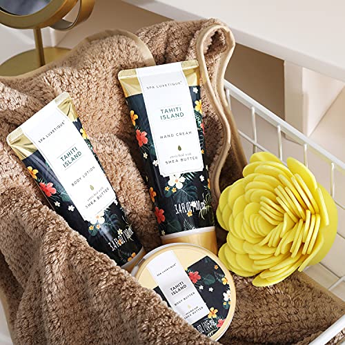 Spa Luxetique Cesta de Regalo para Mujer, Set de Baño y Ducha，Caja de Regalo con 12 Piezas, Incluye Gel de Ducha, Sales de Baño, Aceite Esencial，Regalos Originales para Mujer