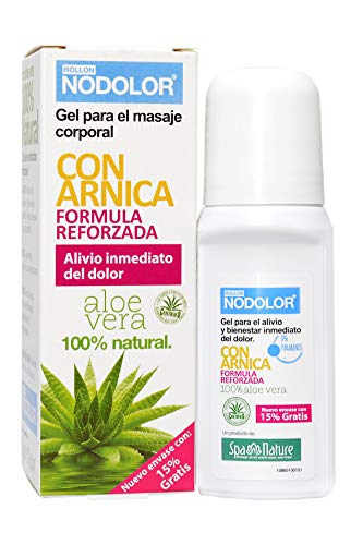 Spa Nature Rollon NoDolor-Gel para Alivio Inmediato del Dolor para Músculos y Articulaciones-Arnica y Aloe Vera 100% Natural, 70 ml