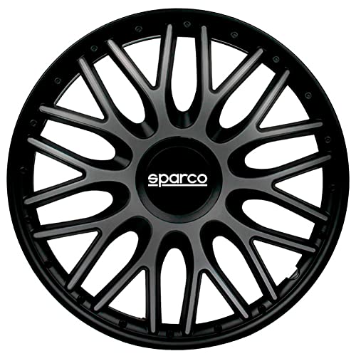 Sparco Juego de 4 Tapacubos Roma 15 Pulgadas Gris/Negro