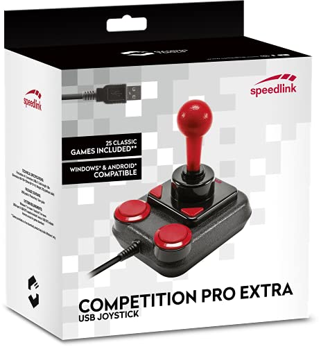 Speed-Link COMPETITION PRO EXTRA USB Joystick - Anniversary, Negro-rojo