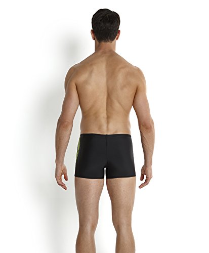 Speedo Sports Logo Bañador para Hombre Negro Negro y Amarillo