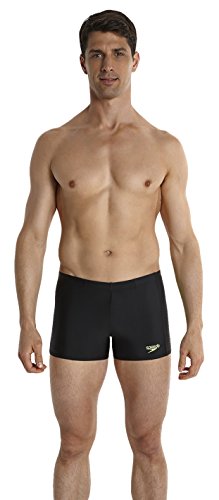 Speedo Sports Logo Bañador para Hombre Negro Negro y Amarillo