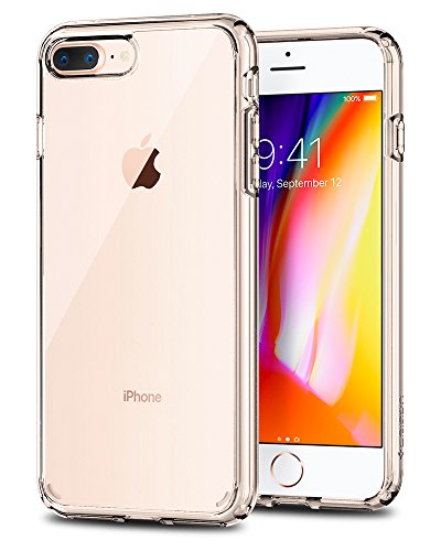 Spigen Funda Ultra Hybrid Compatible con iPhone 8 Plus y Compatible con iPhone 7 Plus - Transparente