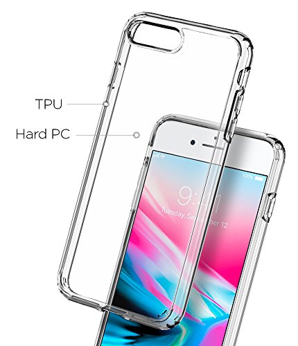 Spigen Funda Ultra Hybrid Compatible con iPhone 8 Plus y Compatible con iPhone 7 Plus - Transparente
