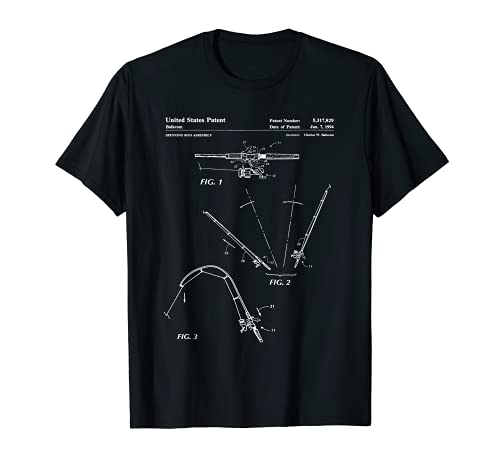 Spinning Rod Blueprint Patente Diagrama Esquema Bosquejo Pesca Camiseta