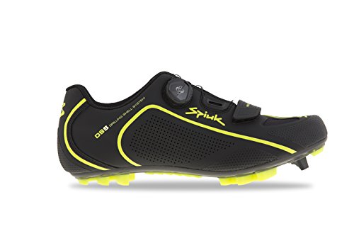 Spiuk Altube MTB C Zapatilla, Unisex Adulto, Negro/Amarillo, 37