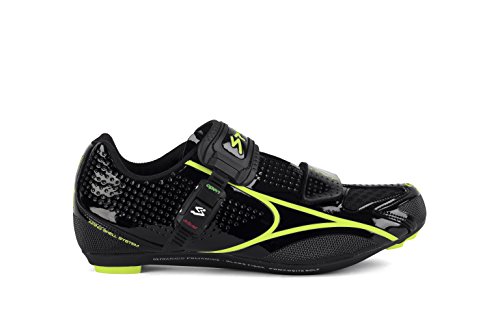 Spiuk Brios Road, Zapatillas Unisex Adulto, Negro/Amarillo, 37