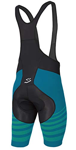 Spiuk Culote Corto C/T BIOMECHANIC Hombre Petroleo/Fluor T. XL/XXL