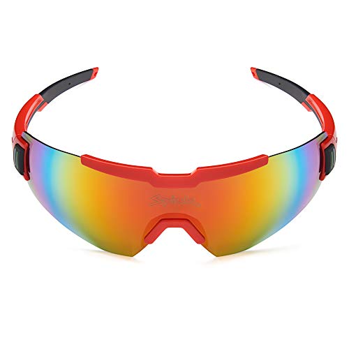 Spiuk Sportline Gafas Ciclismo Profit, Adultos Unisex, Rojo, Unico