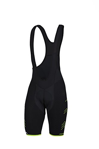 Spiuk Team Culote Corto, Hombre, Negro/Verde, XL